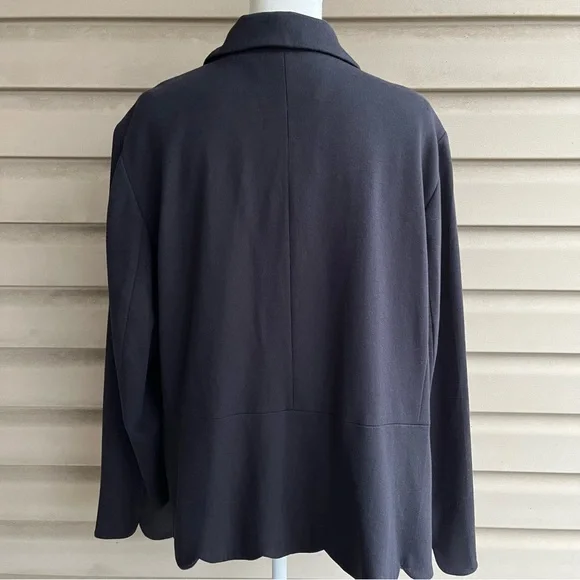 •Talbots• NWT Scalloped Hem Black Ponte Jacket - Size 22W - Picture 6 of 8